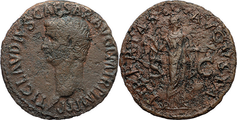 Ancient Roman Provincial coin of Claudius I minted in Aezanis, Phrygia