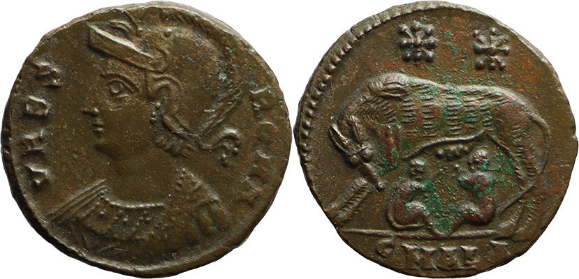 Ancient Roman coin of Constantine I - SOLI INVICTO COMITI - Treveri Mint