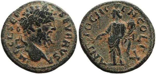 VF+++ Ancient Roman coin of Septimius Severus minted in Pisidia, Antiochia - ANTIOCH GEN COL CA