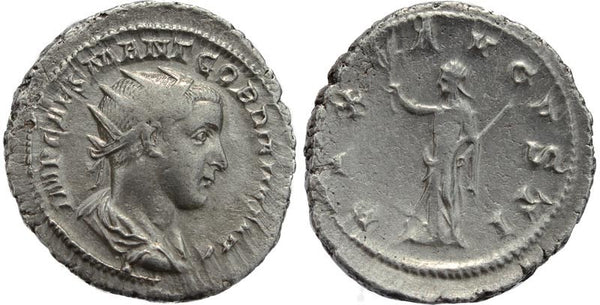 Gordian III AR silver antoninianus - PAX AVGVSTI - Convex strike