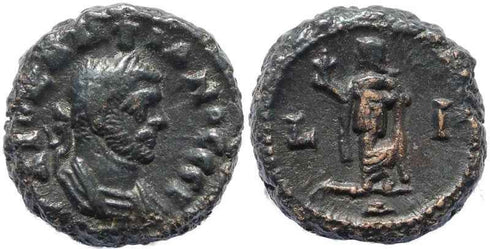 Diocletian Potin Tetradrachm minted in Alexandria, Egypt - Year 10