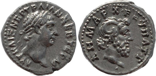 Roman coin of Trajan 98-117AD AR Hemidrachm - Cyrenaica, Cyrene.