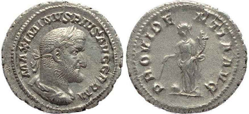 Roman coin of Maximinus I 235-238AD AR silver Denarius - PROVIDENTIA AVG
