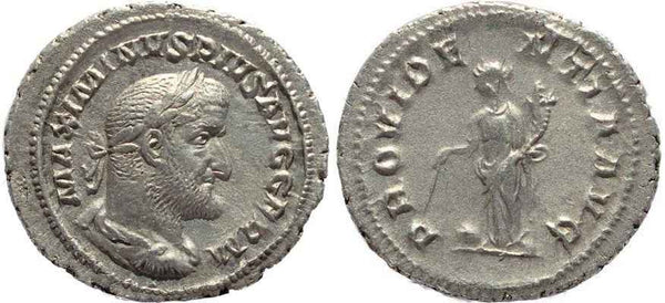 Roman coin of Maximinus I 235-238AD AR silver Denarius - PROVIDENTIA AVG