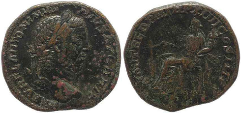 Caracalla Æ Sestertius 211AD - FORT RED P M TR P XIIII COS III P P, SC