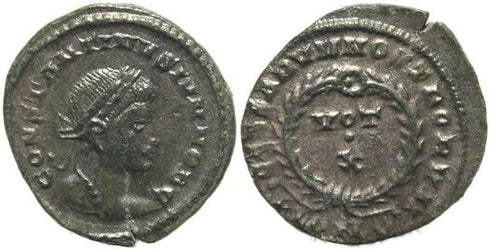 Ancient Roman coin of Constantine II - CAESARVM NOSTRORVM, VOT X - London Mint