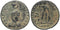 Roman coin of Arcadius Ae2 - GLORIA ROMANORVM - Hand of God - Cyzicus