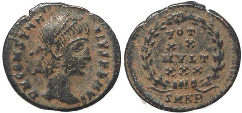 Roman coin of Constantius II - VOT XX MVLT XXX - Cyzicus