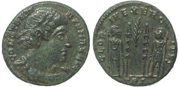 Roman coin of Constantine I - GLORIA EXERCITVS - Treveri Mint
