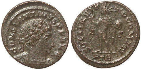 Ancient Roman coin of Constantine I - SOLI INVICTO COMITI - Treveri Mint