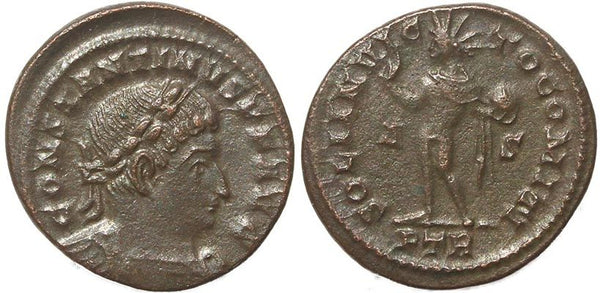 Ancient Roman coin of Constantine I - SOLI INVICTO COMITI - Treveri Mint