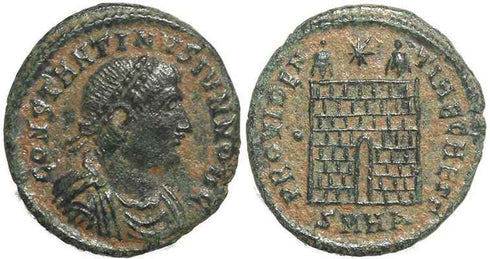 Roman coin of Constantine II - PROVIDENTIAE CAESS - Heraclea Mint