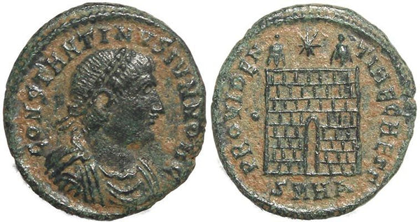 Roman coin of Constantine II - PROVIDENTIAE CAESS - Heraclea Mint