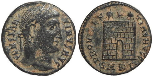 Roman coin of Constantine I - PROVIDENTIAE AVGG - Cyzicus Mint