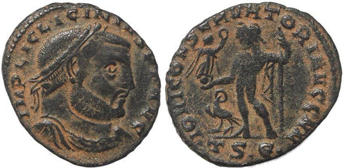 Roman coin of Licinius I - IOVI CONSERVATORI AVGG NN - Thessalonica