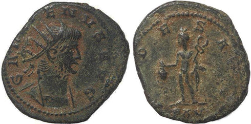 Roman coin of Gallienus antoninianus - FIDES AVG - Antioch