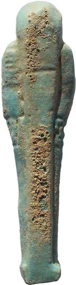 Ancient Egyptian Faience Ushabti - Late Period 27th Dynasty - Hieroglyphs