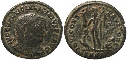 Licinius I AE follis, Nicomedia Mint - IOVI CONSERVATORI