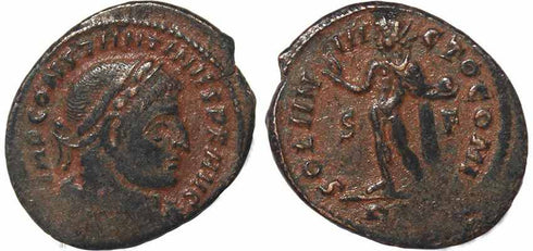 Roman coin Constantine I - SOLI INVICTO COMITI - Rome