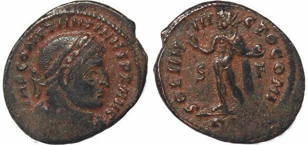 Roman coin Constantine I - SOLI INVICTO COMITI - Rome