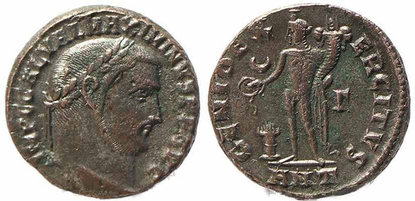 Roman coin of Maximinus II Ae follis - GENIO EXERCITVS - Antioch