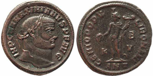 Roman coin of Maximian Ae large follis - GENIO POPVLI ROMANI - Antioch