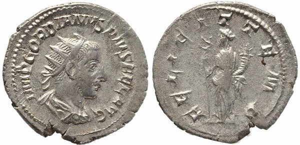 Roman coin of Gordian III AR silver antoninianus - FELICIT TEMP