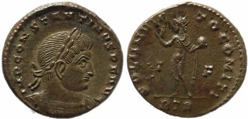 Roman coin of Constantine I - SOLI INVICTO COMITI - Treveri