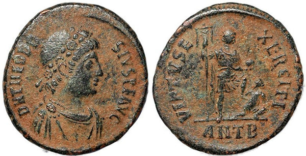 Roman coin of Theodosius I - VIRTVS EXERCITI - Antioch Mint