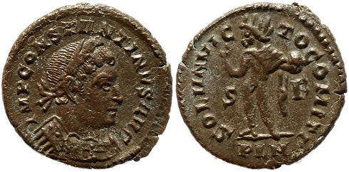 Roman coin of Constantine I - SOLI INVICTO COMITI - London
