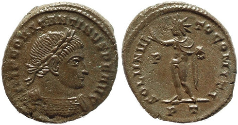 Roman coin of Constantine I - SOLI INVICTO COMITI - Ticinum