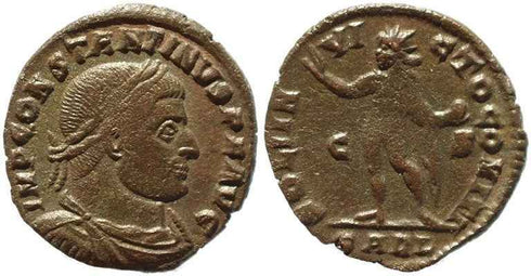 Roman coin of Constantine I - SOLI INVICTO COMITI - Arlelate