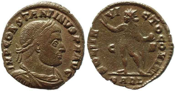 Roman coin of Constantine I - SOLI INVICTO COMITI - Arlelate