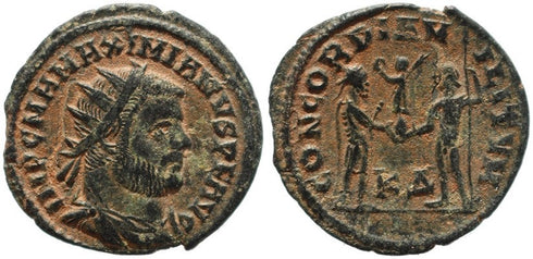 Roman coin of Maximian - CONCORDIA MILITVM