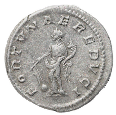 Roman coin of Elagabalus - AR silver denarius - FORTVNAE REDVCI