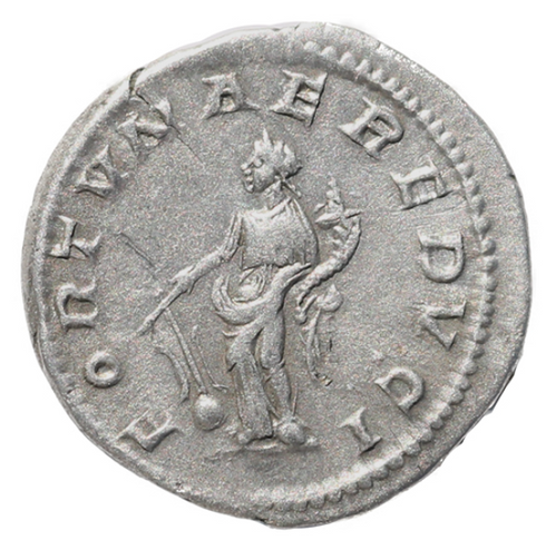 Roman coin of Elagabalus - AR silver denarius - FORTVNAE REDVCI