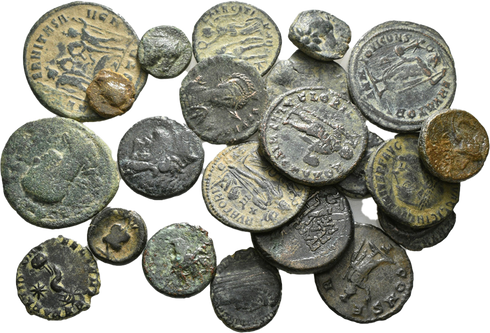 21 Ancient Roman and Greek coins
