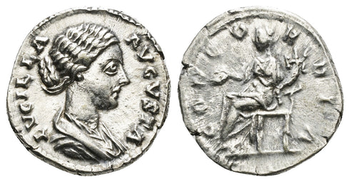 Roman coin of Lucilla AR silver denarius - CONCORDIA