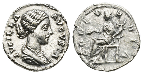 Roman coin of Lucilla AR silver denarius - CONCORDIA