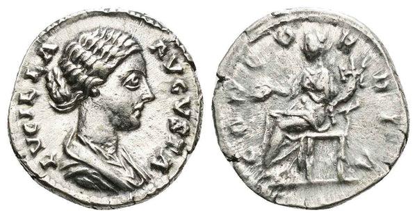 Roman coin of Lucilla AR silver denarius - CONCORDIA