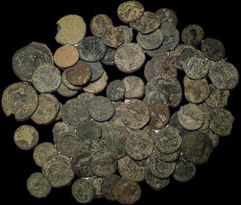 75 Uncleaned Ancient Roman coins from the Holyland