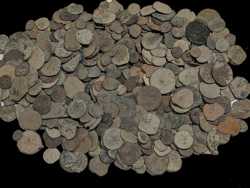 10 Uncleaned Spanish coins from Spain