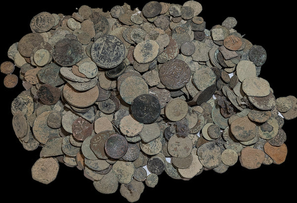 10 Uncleaned Spanish coins from Spain