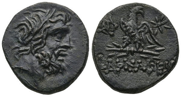 Ancient Greek coin from Pontos. Pharnakeia. Struck under Mithridates VI Eupator (Circa 95-90 or 80-70 BC).