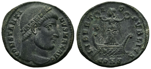Roman coin of Constantine I "The Great" 307-337AD - LIBERTAS PVBLICA