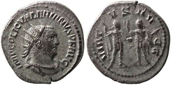 Roman coin of Valerian I silver antoninianus - VIRTVS AVGG