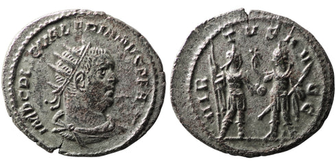 Roman coin of Valerian I silver antoninianus - VIRTVS AVGG