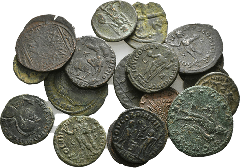 19 Ancient Roman coins with a stray Islamic coin or two