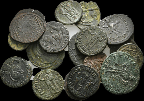 19 Ancient Roman coins with a stray Islamic coin or two