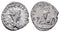 Roman silver coin of Saloninus - Sacrificial Implements